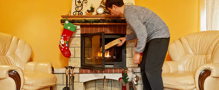 Rusted Metal Fireplace Restoration in Fremont, California