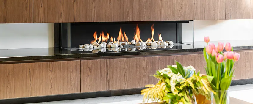 Double-height Fireplace Design Refurbishment in Fremont, California
